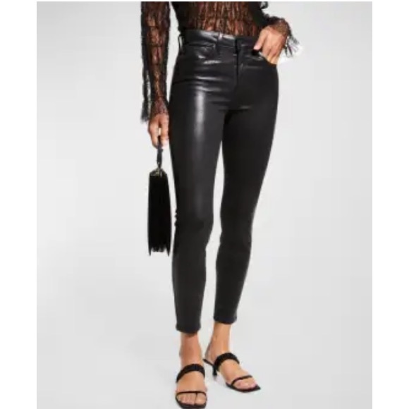 L'AGENCE Denim - NEW $265 L’Agence x Revolve | Margot Black Coated Skinny Jeans 26